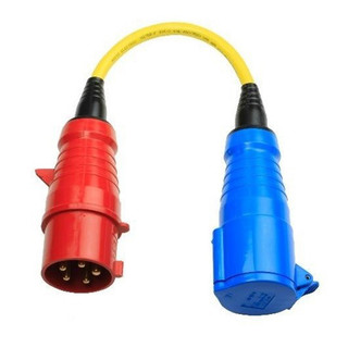 Adapter Cord 32A/3 to single Phoenix-CEE Plug 5P/CEE Coupling 3P