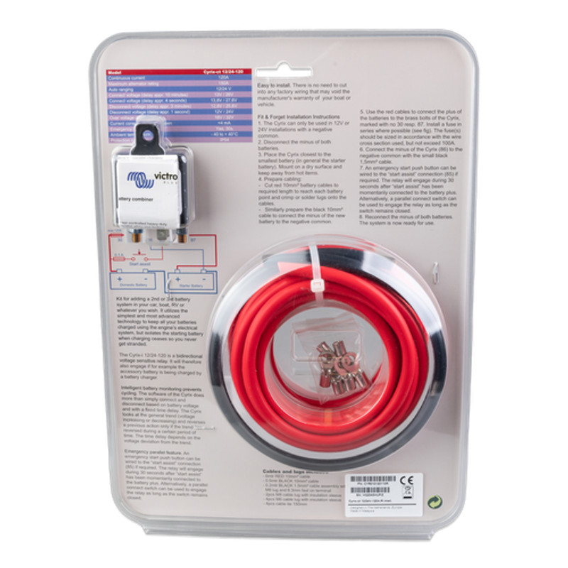 Cyrix-ct 12/24V-120A Battery Combiner Kit