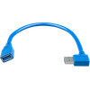 USB extension cable 0,3m one side right angle
