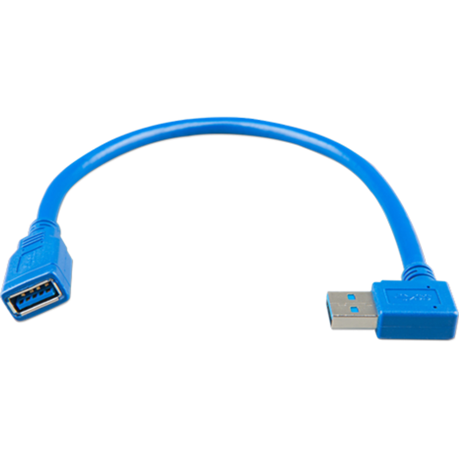 USB extension cable 0,3m one side right angle