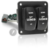 Przełącznik Lenco Marine Double Rocker zestaw (single) bez przewodu zasil.