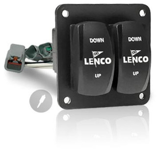 Przełącznik Lenco Marine Double Rocker zestaw (single) bez przewodu zasil.