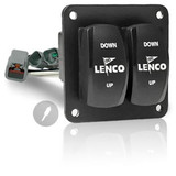 Przełącznik Lenco Marine Double Rocker zestaw (single) bez przewodu zasil.