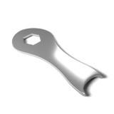 Kluczyk mały, stal niklowana