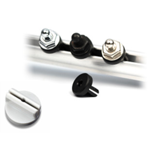 LOXX Kołki do listew 'Keder' dla śrub 10-12mm czarne