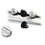 LOXX Kołki do listew 'Keder' dla śrub 10-12mm czarne