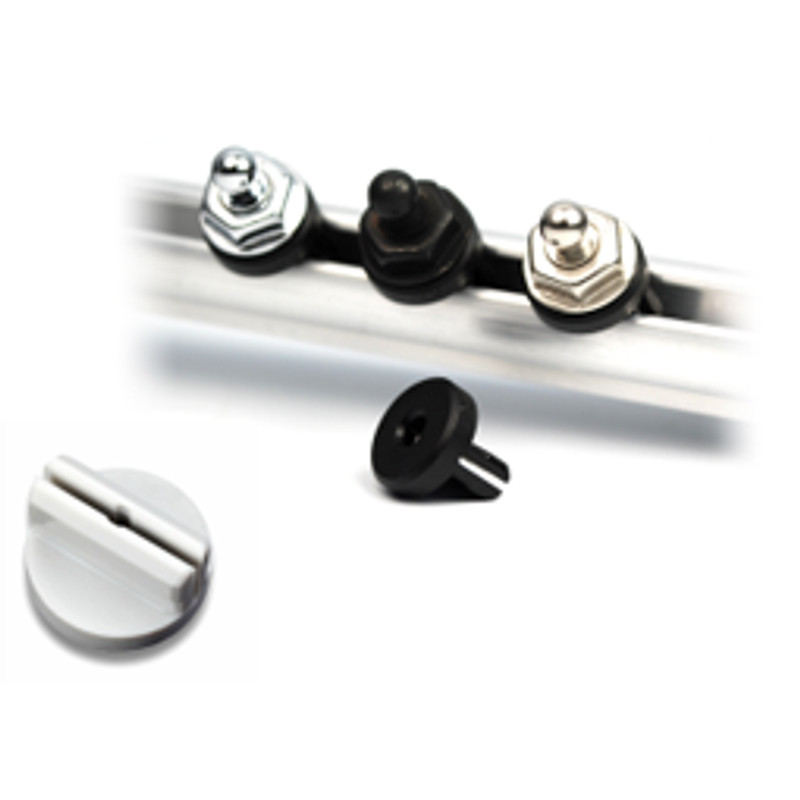 LOXX Kołki do listew 'Keder' dla śrub 10-12mm czarne