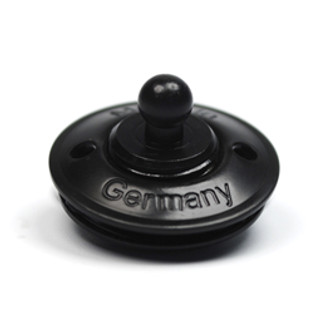 Zapinka dolna do skóry, plandek, tkanin, mosiądz chromowany czarny