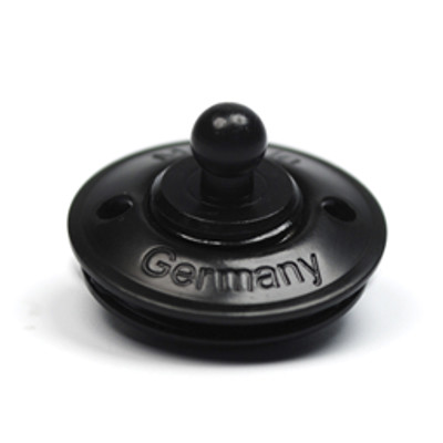 Zapinka dolna do skóry, plandek, tkanin, mosiądz chromowany czarny