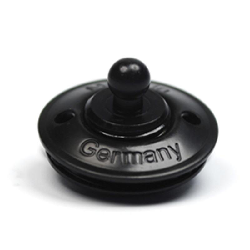 Zapinka dolna do skóry, plandek, tkanin, mosiądz chromowany czarny