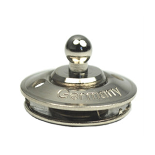 Zapinka dolna do tkanin, skóry, plandek, mosiądz niklowany