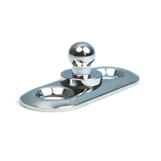 Zapinka dolna owalna do nitowania i przykręcania mosiądz chromowany