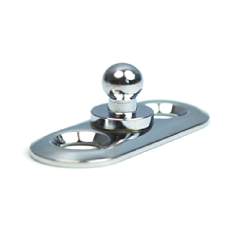 Zapinka dolna owalna do nitowania i przykręcania mosiądz chromowany