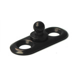 Zapinka dolna owalna do nitowania i przykręcania, mosiądz chromowany czarny