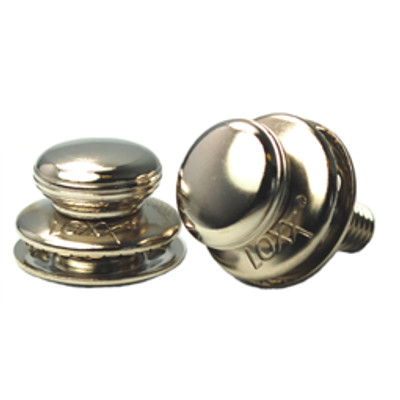 Zapinka górna / duża gładka główka do materiału 3-4 mm mosiądz niklowany