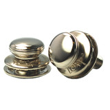 Zapinka górna / duża gładka główka do materiału 3-4 mm mosiądz niklowany