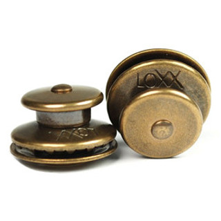 Zapinka górna / duża główka do materiału 3-4 mm mosiądz postarzany