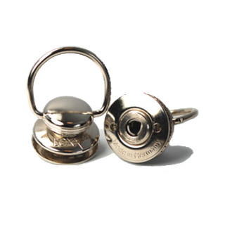 Zapinka górna duża LOXX z uchem mosiądz niklowany