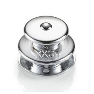 Zapinka górna XL / duża główka do materiału 5mm, mosiądz chromowany