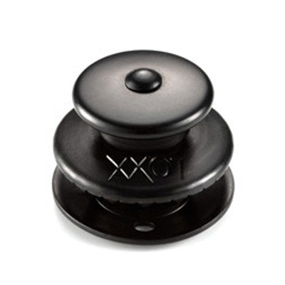 Zapinka górna XL / duża główka do materiału 5mm, mosiądz chromowany czarny