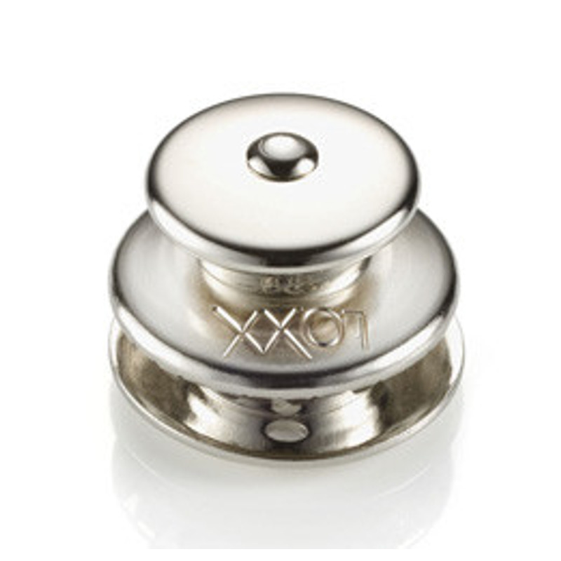 Zapinka górna XL / duża główka do materiału 5mm, mosiądz niklowany