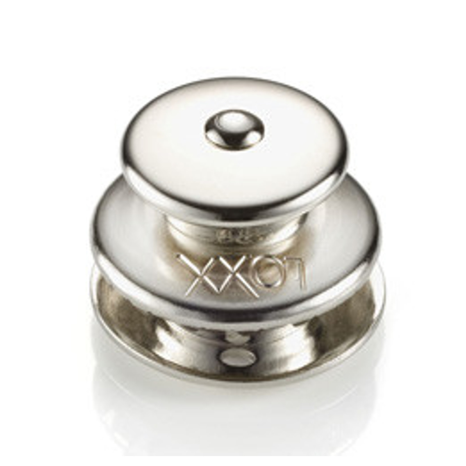 Zapinka górna XL / duża główka do materiału 5mm, mosiądz niklowany