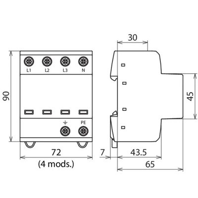 Surge Protector DEHNshield DSH TNS 255 - 941400