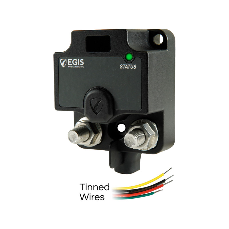 Одинарний дистанційний вимикач акумулятора 8-36 В - оцинковані дроти - Egis 8710-1600B