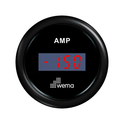 Zestaw amperomierza z czujnikiem 52 mm czarny Wema