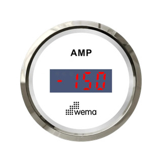 Zestaw amperomierza z czujnikiem 52 mm srebrno-biały Wema