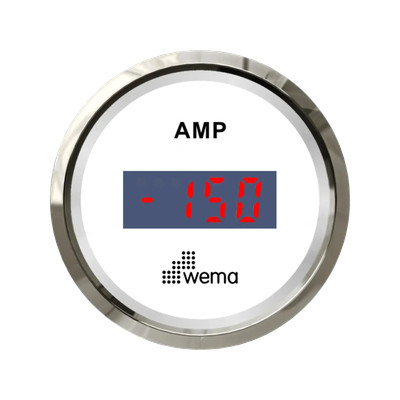 Zestaw amperomierza z czujnikiem 52 mm srebrno-biały Wema