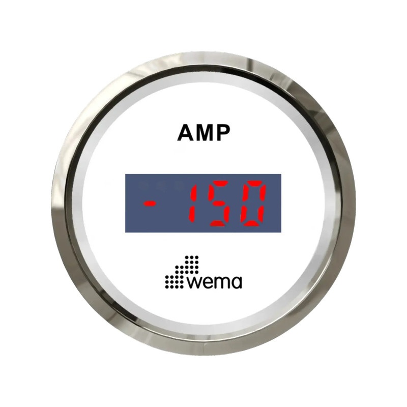 Zestaw amperomierza z czujnikiem 52 mm srebrno-biały Wema