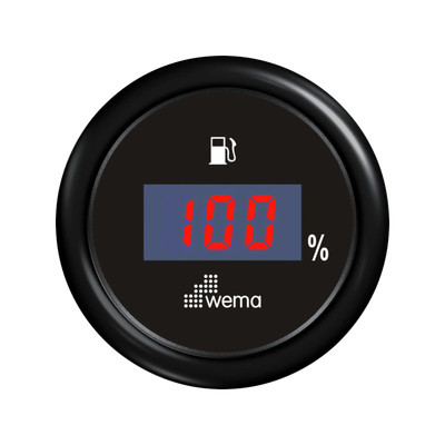 Cyfrowy wskaźnik poziomu paliwa 52 mm czarny Wema