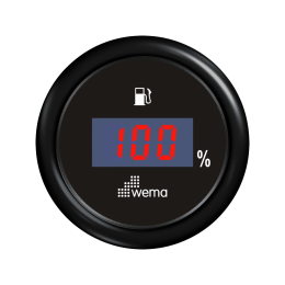 Cyfrowy wskaźnik poziomu paliwa - Czarny - Wema