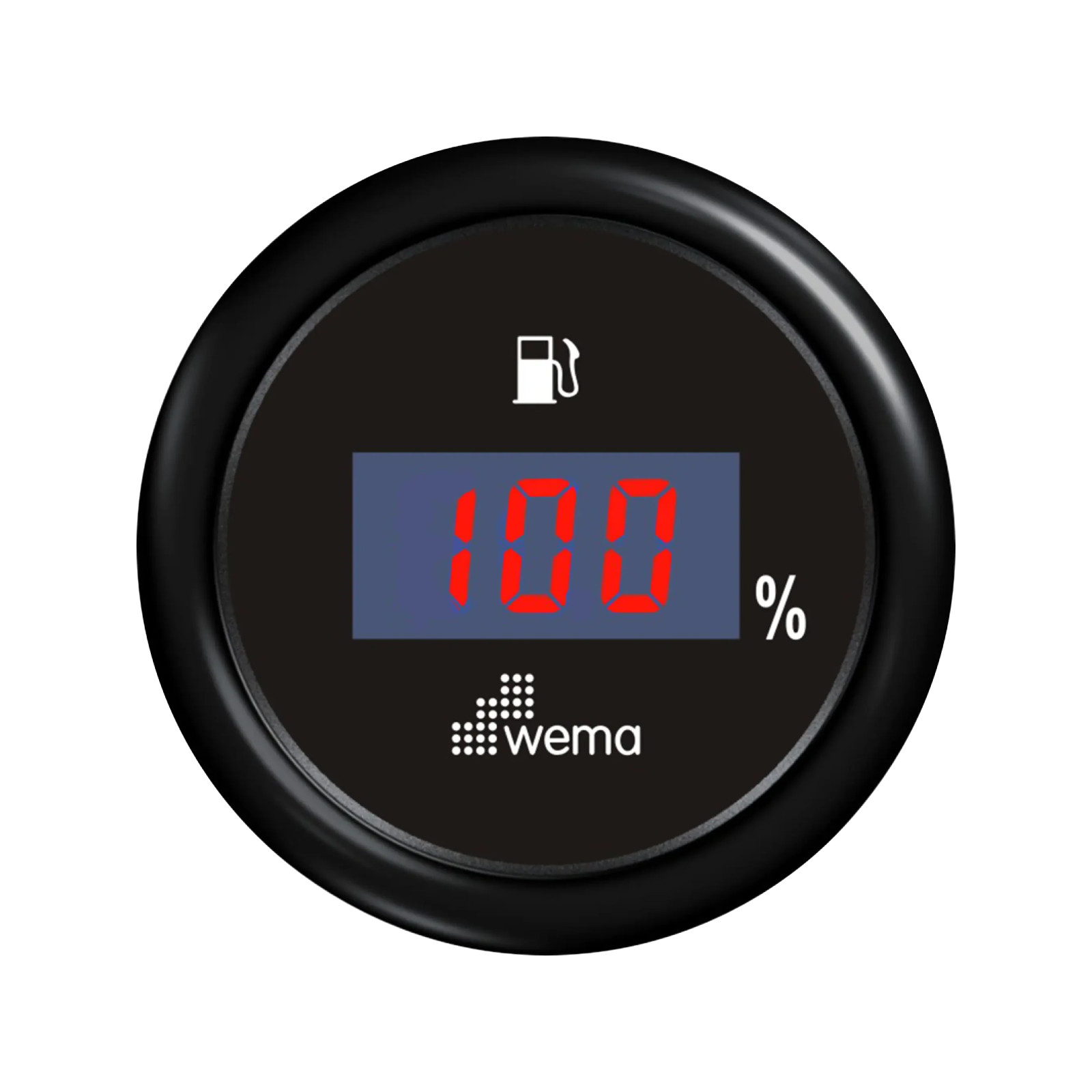 Cyfrowy wskaźnik poziomu paliwa 52 mm czarny Wema