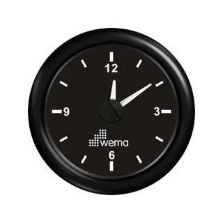 Analogowy wskaźnik zegarowy 52 mm czarny Wema