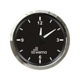 Analogowy wskaźnik zegarowy 52 mm srebrno-czarny Wema