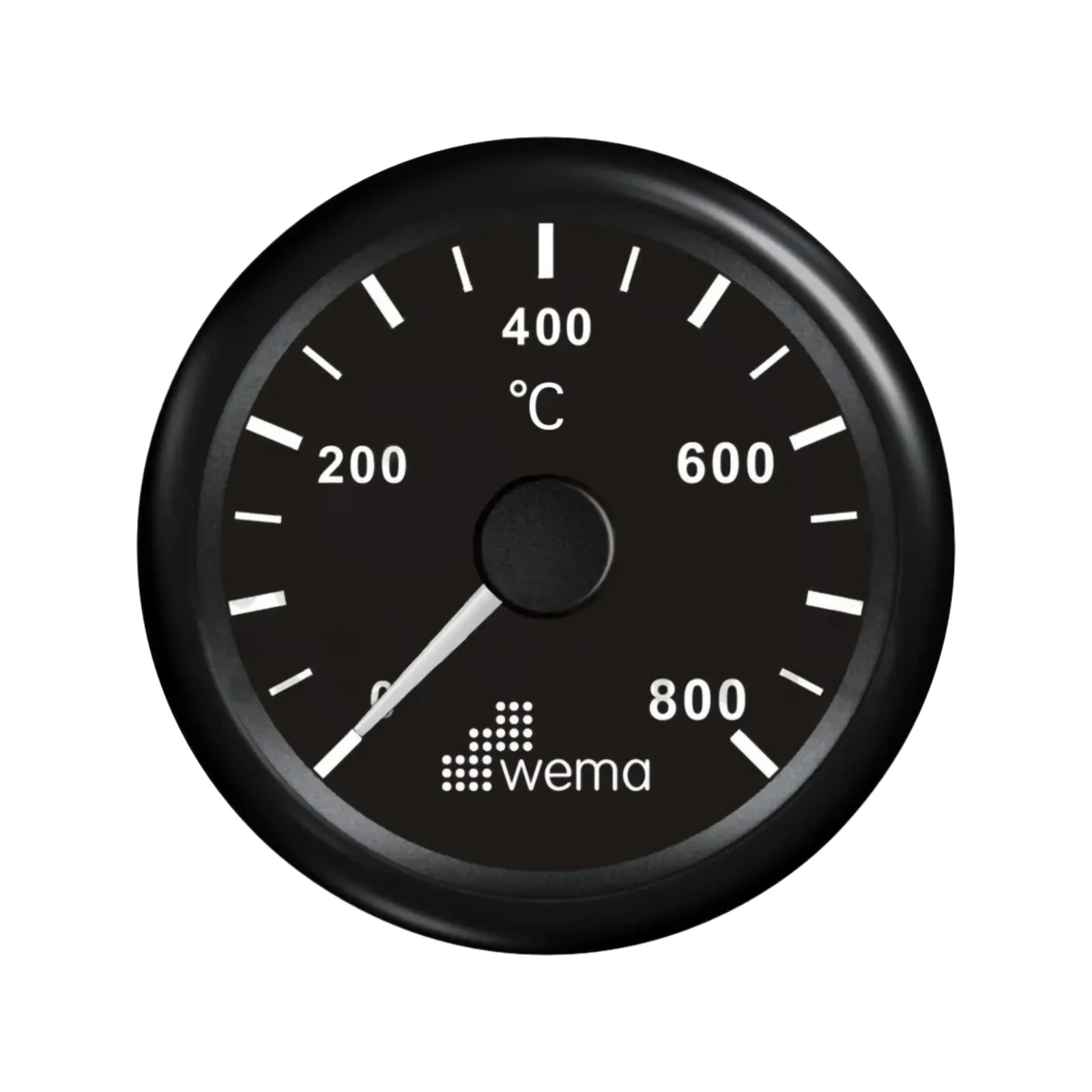 Wskaźnik temeperatury spalin 52 mm czarny Wema
