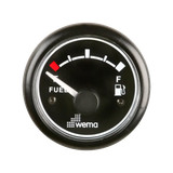 Wskaźnik poziomu paliwa 52 mm 0-190 om czarny Wema