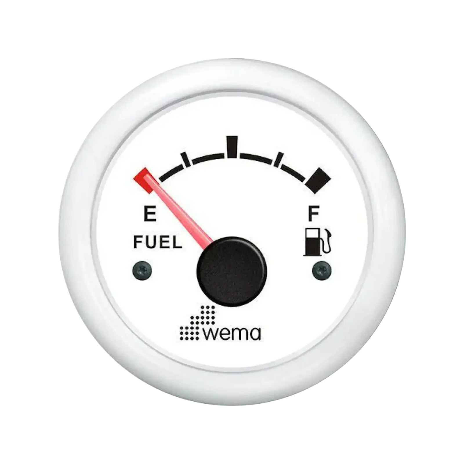 Wskaźnik poziomu paliwa 52 mm 240-30 om biały Wema
