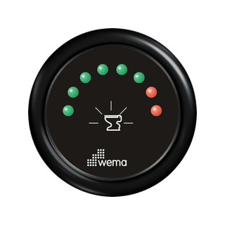 Wskaźnik LED poziomu ścieków 52 mm 0-190 om czarny Wema