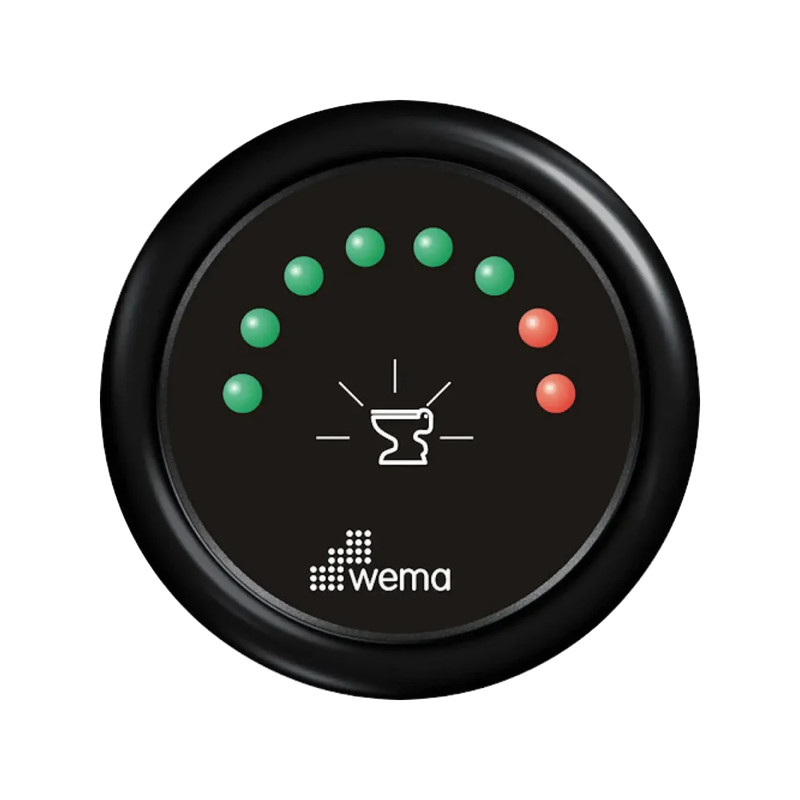 Wskaźnik LED poziomu ścieków 52 mm 0-190 om czarny Wema