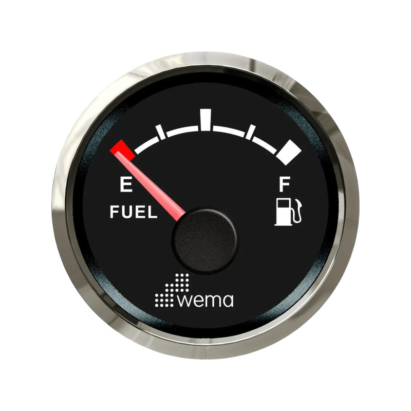 Wskaźnik poziomu paliwa NMEA2000 52 mm srebrno-czarny Wema