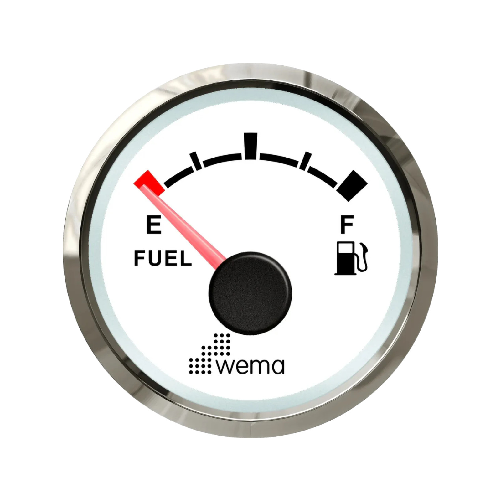 Wskaźnik poziomu paliwa NMEA2000 52 mm srebrno-biały Wema