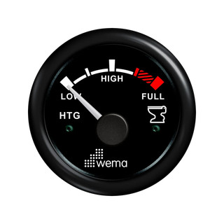 Wskaźnik poziomu nieczystości 52 mm 240-30 om czarny Wema