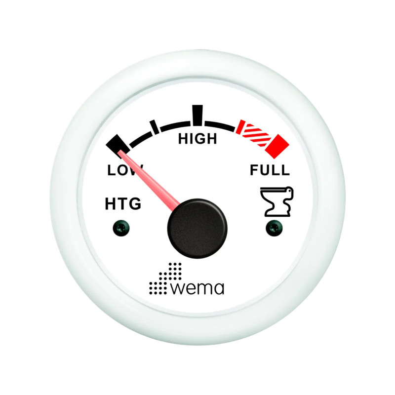 Wskaźnik poziomu nieczystości 52 mm 240-30 om biały Wema