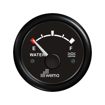 Wskaźnik poziomu wody 52 mm 0-190 om czarny Wema
