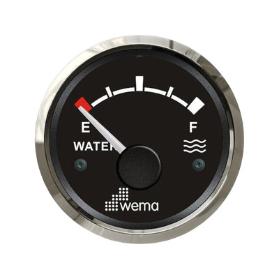 Wskaźnik poziomu wody 52 mm 0-190 om srebrno-czarny Wema