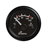Wskaźnik temperatury wody 52 mm czarny Wema