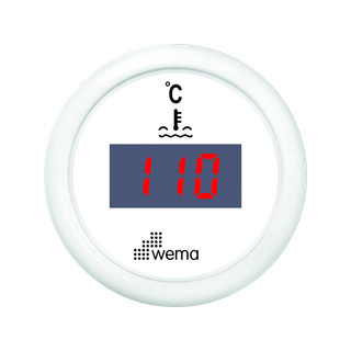 Cyfrowy wskaźnik temperatury wody 52 mm biały Wema